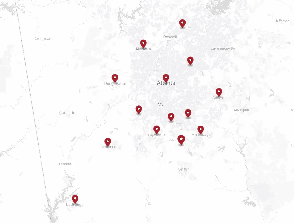 Service area map
